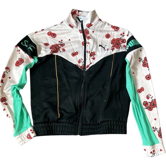 NWOT PUMA X Sue Tsai Xtg Floral Track Jacket In Olivine size XS fits XS or Small - Picture 6 of 12